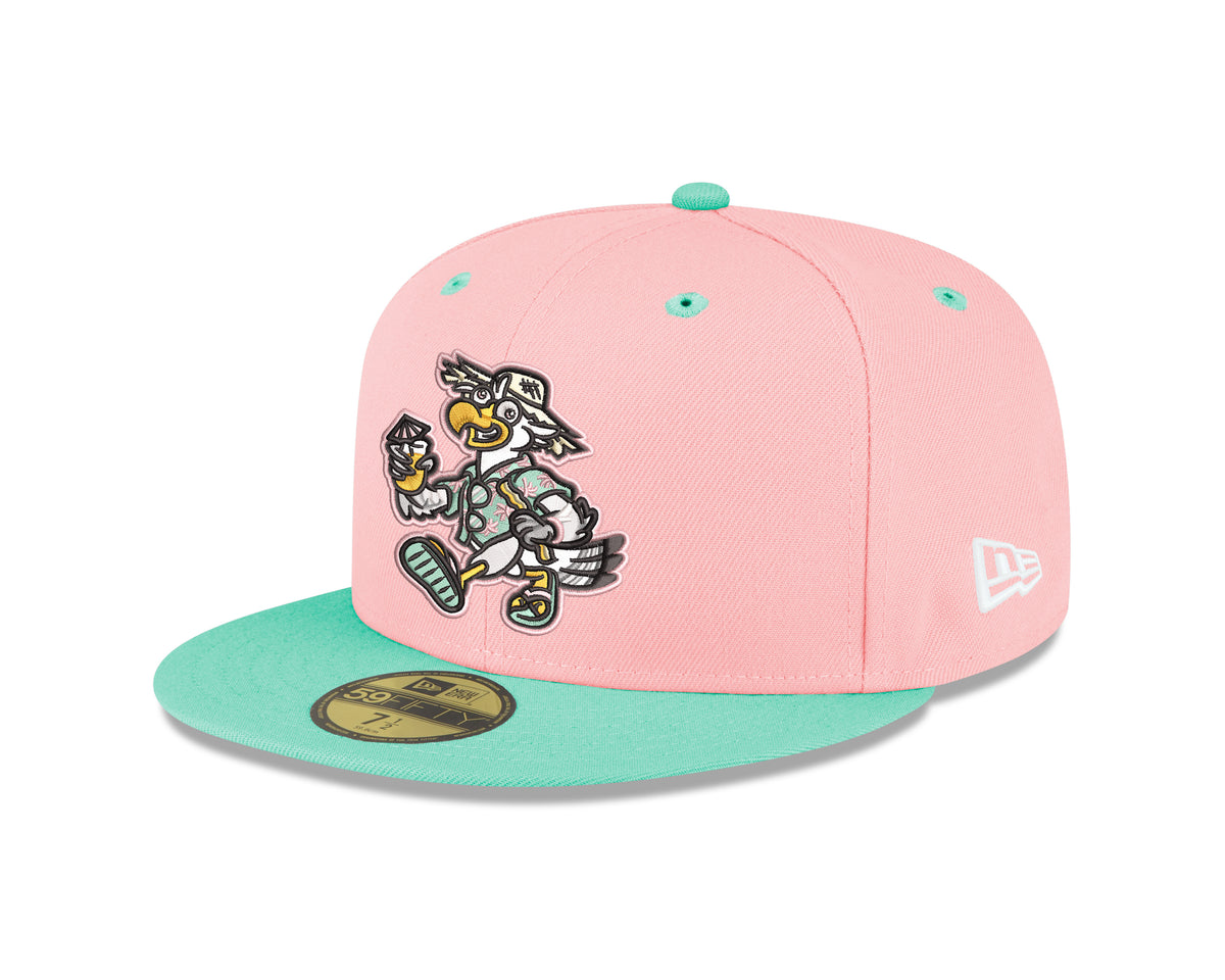 Biloxi Beach Chickens 59FIFTY Pink and Teal Fitted Cap – Biloxi
