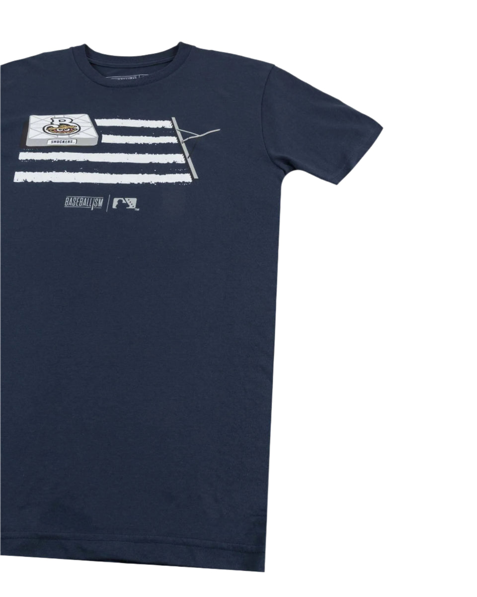 BLACK FLAG Tシャツ 青 Baseballism Base Path Flag – Biloxi Shuckers