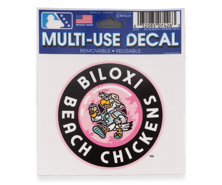 Biloxi Beach Chickens Circle Logo Decal