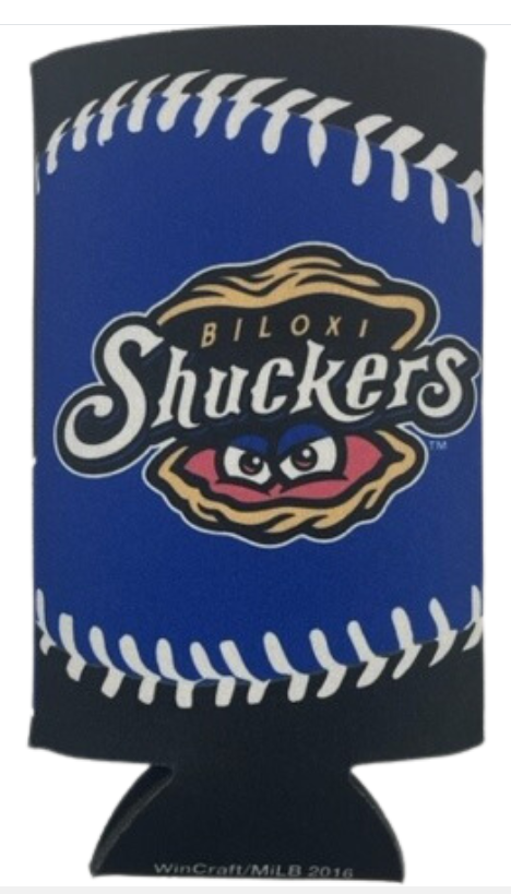 Biloxi Shuckers 24 oz Can Cooler/Koozie