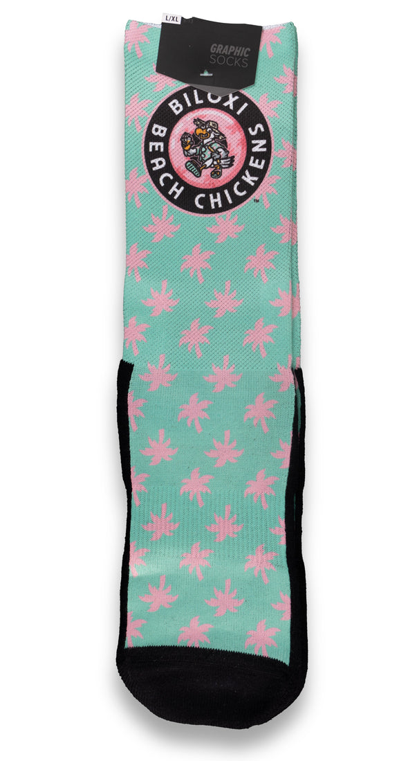 Biloxi Beach Chickens Socks