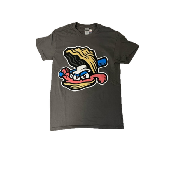 Alternate Batting Oyster Logo T-Shirt - Charcoal – Biloxi Shuckers