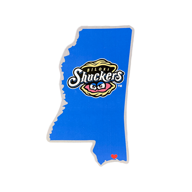 Biloxi Shuckers Decal-Mississippi with Primary Logo